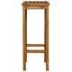 Raha Rustic-Style Outdoor Barstool Set of 2 | Brown Solid Acacia Wood