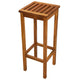 Raha Rustic-Style Outdoor Barstool Set of 2 | Brown Solid Acacia Wood