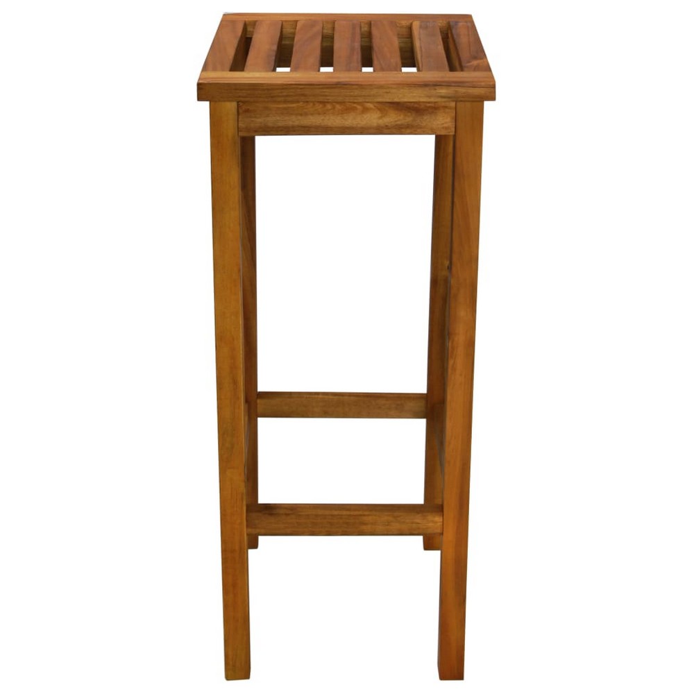 Raha Rustic-Style Outdoor Barstool Set of 2 | Brown Solid Acacia Wood