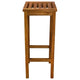 Raha Rustic-Style Outdoor Barstool Set of 2 | Brown Solid Acacia Wood