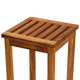Raha Rustic-Style Outdoor Barstool Set of 2 | Brown Solid Acacia Wood