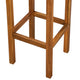Raha Rustic-Style Outdoor Barstool Set of 2 | Brown Solid Acacia Wood