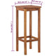 Raha Rustic-Style Outdoor Barstool Set of 2 | Brown Solid Acacia Wood