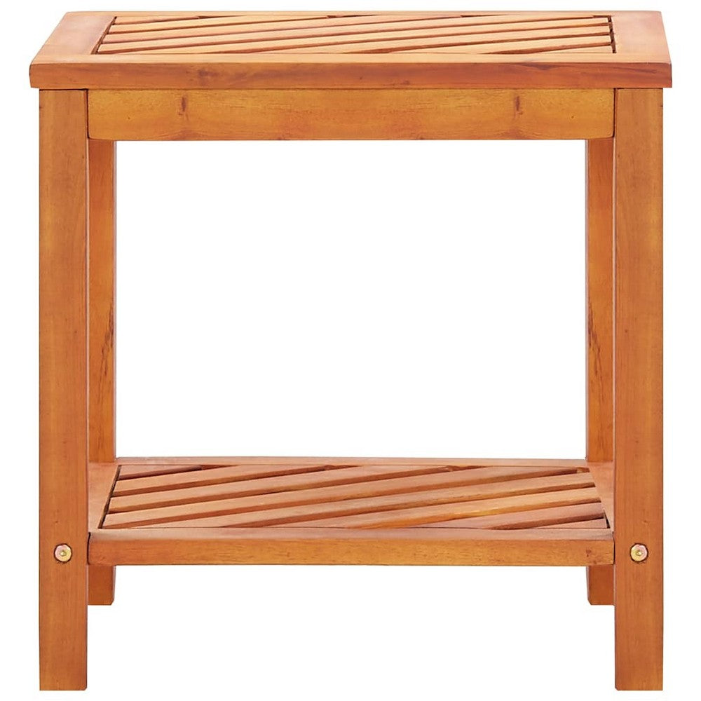 vidaXL Side Table Solid Acacia Wood 17.7"x13"x17.7
