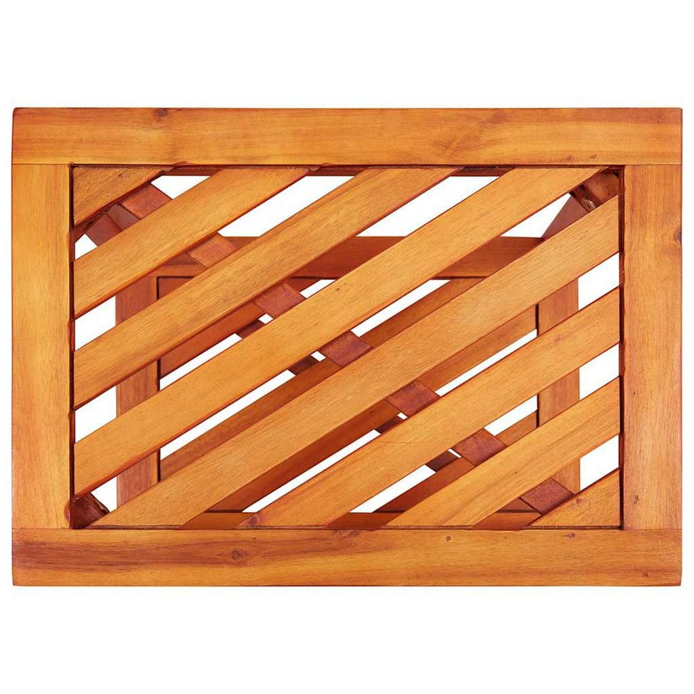 vidaXL Side Table Solid Acacia Wood 17.7"x13"x17.7
