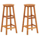 vidaXL Bar Chairs 2 pcs Solid Acacia Wood