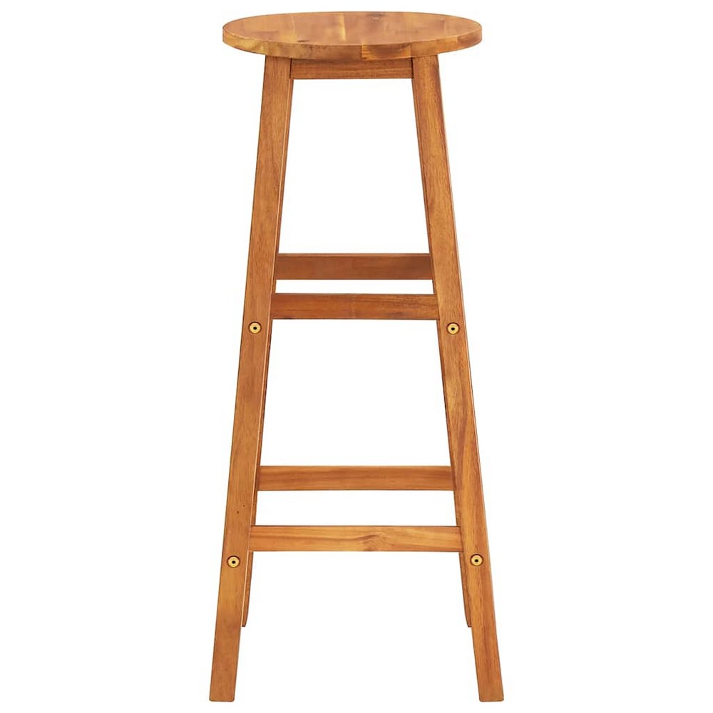 vidaXL Bar Chairs 2 pcs Solid Acacia Wood