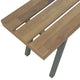 Draco Outdoor Garden Bench | Brown Acacia Wood | Gray Steel 47"