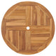 Alexa Outdoor Round Dining Table with Foldable Design | Brown Teak Wood 34"
