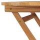 Alexa Outdoor Round Dining Table with Foldable Design | Brown Teak Wood 34"