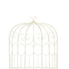 Amyra Arched Garden Bench | Decorative Inlays | White Wrought Iron 79"