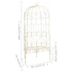 Amyra Arched Garden Bench | Decorative Inlays | White Wrought Iron 79"