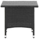 vidaXL Tea Table Black 19.7"x19.7"x18.5" Poly Rattan