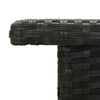 vidaXL Tea Table Black 19.7"x19.7"x18.5" Poly Rattan