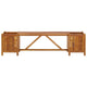 Zayn Garden Bench with 2 Built-In Planter Boxes | Brown Acacia Wood 59"