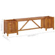 Zayn Garden Bench with 2 Built-In Planter Boxes | Brown Acacia Wood 59"