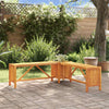Kanit Corner Garden Bench with Built-In Planter | Solid Acacia Wood 46"