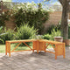 Kanit Corner Garden Bench with Built-In Planter | Solid Acacia Wood 46"