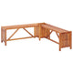 Kanit Corner Garden Bench with Built-In Planter | Solid Acacia Wood 46"