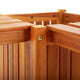 Kanit Corner Garden Bench with Built-In Planter | Solid Acacia Wood 46"