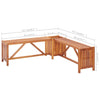 Kanit Corner Garden Bench with Built-In Planter | Solid Acacia Wood 46"