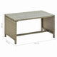 vidaXL Coffee Table Beige 27.6"x15.7"x15" Poly Rattan