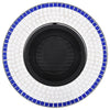 vidaXL Mosaic Fire Pit Blue and White 26.8" Ceramic