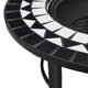 vidaXL Mosaic Fire Pit Black and White 26.8" Ceramic