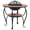 vidaXL Mosaic Fire Pit Table Terracotta 26.8" Ceramic