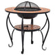 vidaXL Mosaic Fire Pit Table Terracotta 26.8" Ceramic