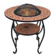 vidaXL Mosaic Fire Pit Table Terracotta 26.8" Ceramic