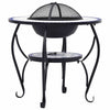 vidaXL Mosaic Fire Pit Table Blue and White 26.8" Ceramic