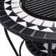 vidaXL Mosaic Fire Pit Table Black and White 26.8" Ceramic