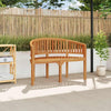 Mike Garden Bench with Crescent Frame | Brown Solid Teak Wood 47"