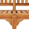Mike Garden Bench with Crescent Frame | Brown Solid Teak Wood 47"