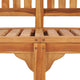 Mike Garden Bench with Crescent Frame | Brown Solid Teak Wood 47"