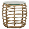 vidaXL 3 Piece Bistro Set Poly Rattan Oak
