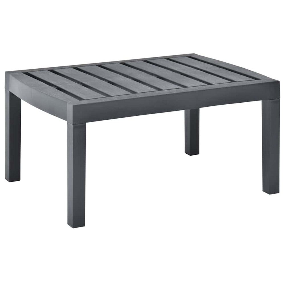 Akon Rectangular Garden Table | Matte Anthracite Plastic 31"