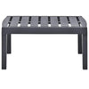Akon Rectangular Garden Table | Matte Anthracite Plastic 31"
