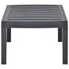 Akon Rectangular Garden Table | Matte Anthracite Plastic 31"