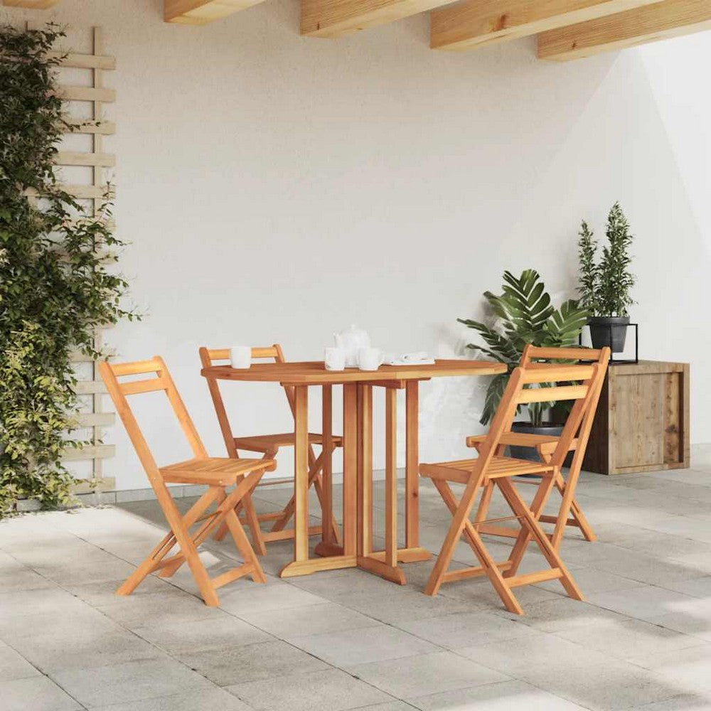 Mayo Garden Butterfly Dining Table | Foldable Design | Natural Teak Wood 47"