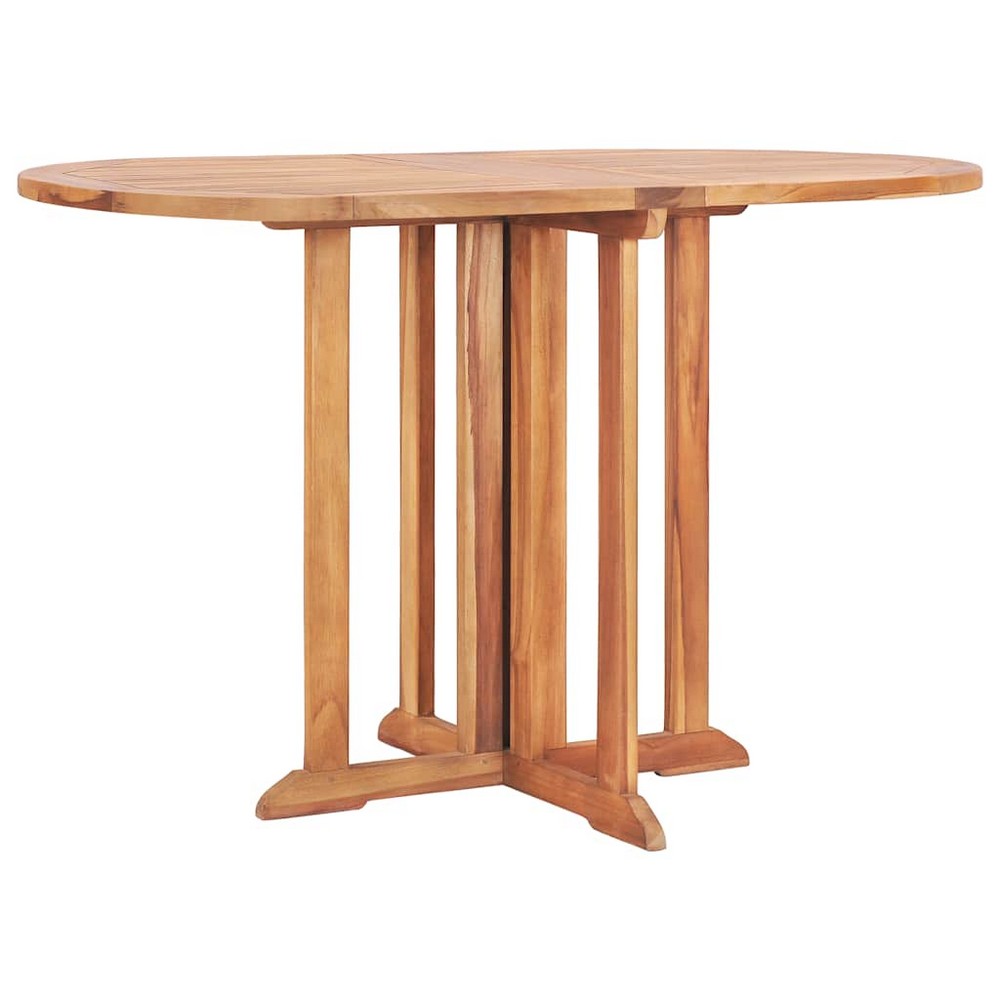 Mayo Garden Butterfly Dining Table | Foldable Design | Natural Teak Wood 47"