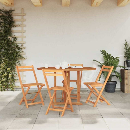 Mayo Garden Butterfly Dining Table | Foldable Design | Natural Teak Wood 47"