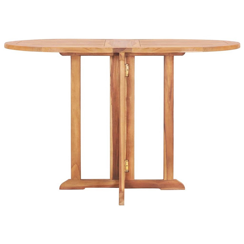 Mayo Garden Butterfly Dining Table | Foldable Design | Natural Teak Wood 47"