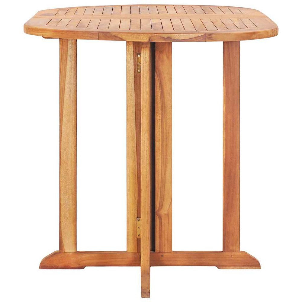 Mayo Garden Butterfly Dining Table | Foldable Design | Natural Teak Wood 47"