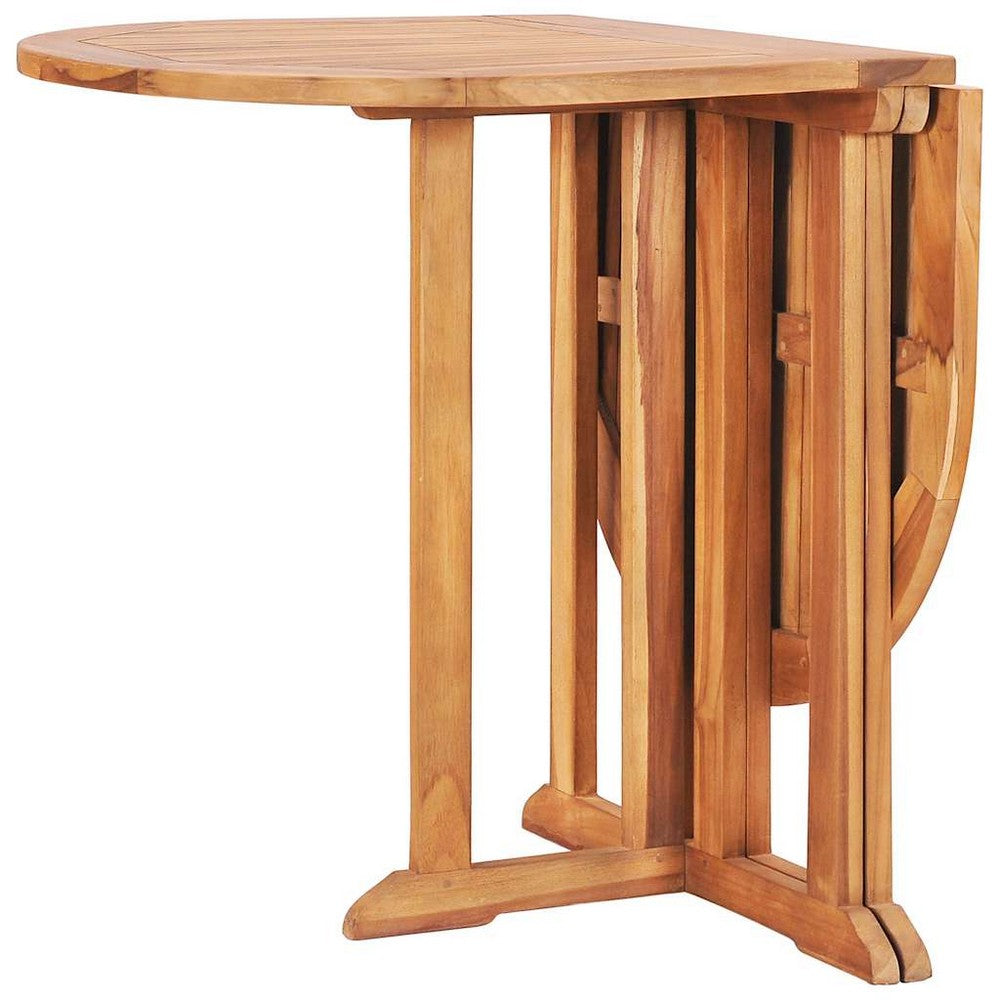 Mayo Garden Butterfly Dining Table | Foldable Design | Natural Teak Wood 47"