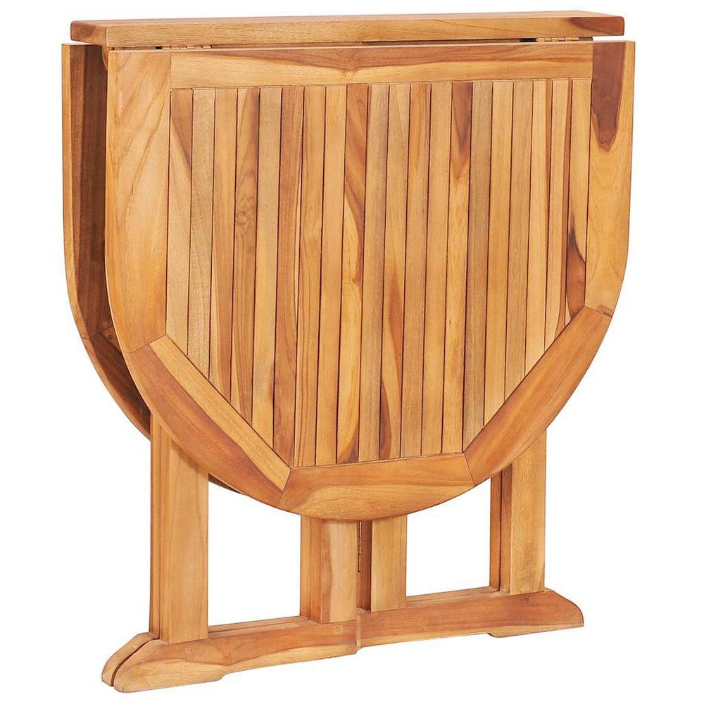 Mayo Garden Butterfly Dining Table | Foldable Design | Natural Teak Wood 47"