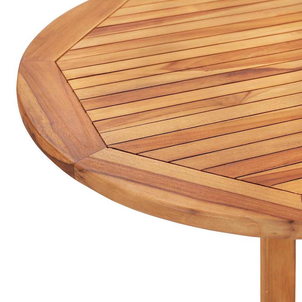 Mayo Garden Butterfly Dining Table | Foldable Design | Natural Teak Wood 47"