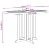 Mayo Garden Butterfly Dining Table | Foldable Design | Natural Teak Wood 47"