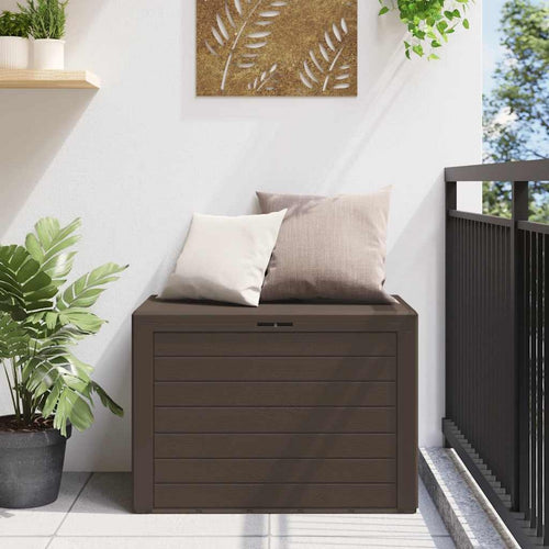 Sofia Outdoor Storage Box | Matte Finish | Brown Polypropylene 31"